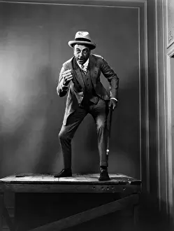 Nimble: Man showing his fist while standing on a platform