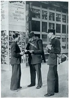 Jul19: Man shows identity papers to gendarmes, September 1939