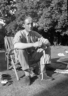 Deckchair: Man sitting in a deckchair