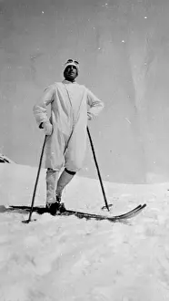 Skis: Man on skis in Italy