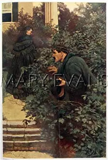 Skulking: MAN SKULKS IN GARDEN