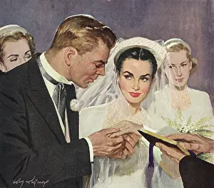 Nuptials: Man slips Wedding Ring on Bride's Finger