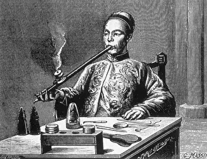 Opium: Man Smoking Opium
