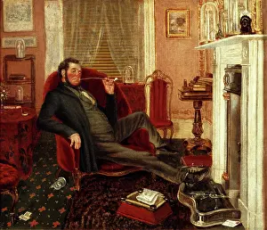 Drunkenness: Man smoking in a parlour