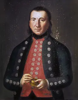 Snuff: Man with snuff box, circa 1800