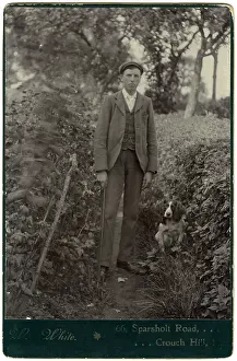 Waistcoat: Man with a spaniel dog