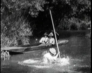 Punt: Man Splashing Into the Water Having Fallen
