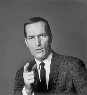 Man in Suit Pointing