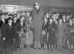 Feelings: A man of tall stature in front of the subway, circa 1920s