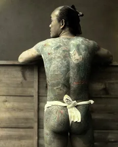 Tattooed: Man with tattooed back, Japan