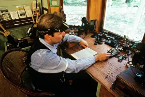Smt001: Man telegraph operator in antique railroad station