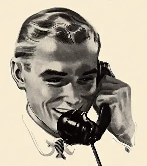 Bday: Man Telephoning