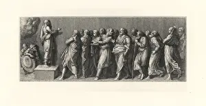 Francesco Bartolozzi: A man in a toga speaking in front of a crowd