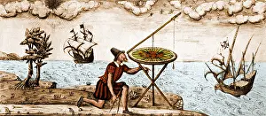 Sextant: Man Using a Circumferentor