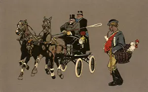 Curricle: Man Views Carriage