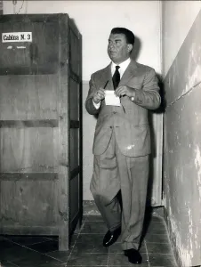 Influx: Man voting in Italian elections, Rome