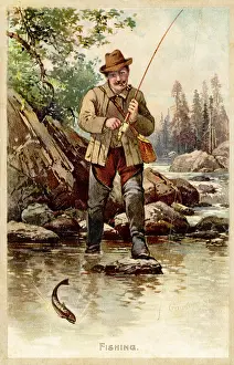 Slung: Man Watches Fish
