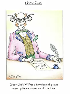 Rimmed: Man wearing glasses made from horns