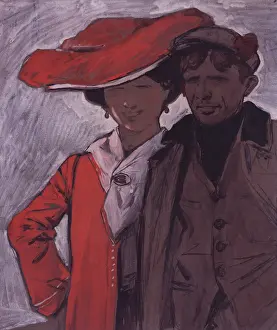 Gouache: Man and a Woman