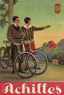 Bicycling: Man and Woman with Bicycles
