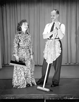 Pinny: Man and woman performing a comic sketch