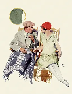 Man and Woman on Ship Deck