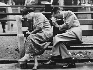 Napping: man - woman - sleeping - napping