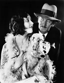 Mustaches: Man and woman standing together