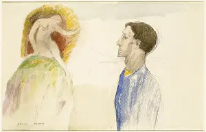 Odilon: Man and woman in front of the sun