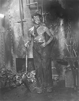 Vocation: Man at work in a boiler room