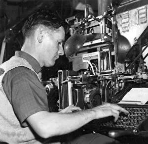 Farringdon: Man at work, Daily Worker newspaper, London