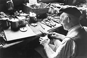 Cutlers: Man at work, Walker & Hall Cutlers, Sheffield