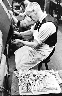 Cutlers: Man at work, Walker & Hall Cutlers, Sheffield