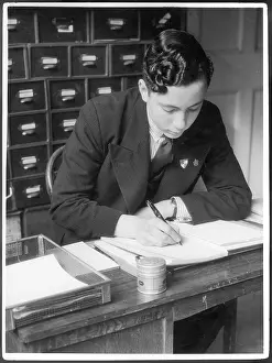 Meticulous: MAN WRITING IN LEDGER