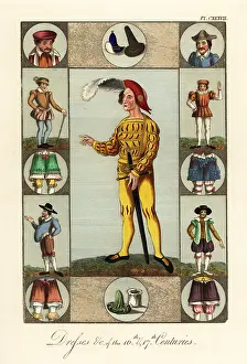 Blusher: Man in a yellow slashed doublet and hose