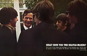 Manager Brian Epstein with The Beatles