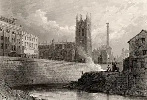 Prosperous: Manchester, England, from the River Irwell, showing