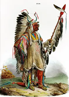 Mandan: Mandan native Amerrican indian Chief