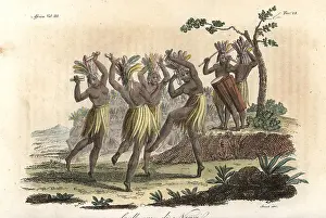 Castanets: Mandingo dancers dancing a cullunjee