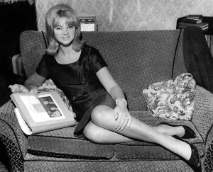Scrapbook: Mandy Rice-Davies at her home in Birmingham, ?