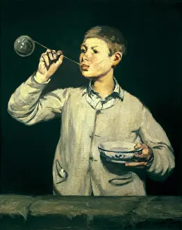 Douard: MANET, Edouard. Boy blowing bubbles