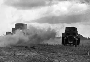 Cardboard: Maneuver with dummy tanks, 1935