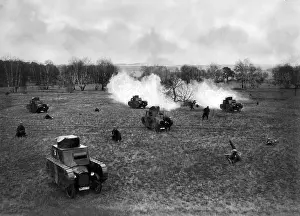 Cardboard: Maneuvers of the Reichswehr with dummy tanks