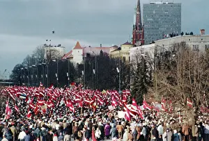 Lithuania: Manifestation against military force in Lithuania