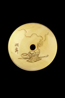 Takarabune: Manju netsuke with a takarabune, or treasure ship