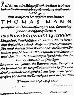 Laureates: Mann, Thomas, 6.6.1875 - 12.8.1955, German author
