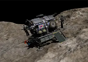Module: A manned Asteroid Lander on the surface of an asteroid
