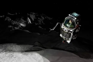 Module: Two Manned Maneuvering Vehicles explore the airless ?