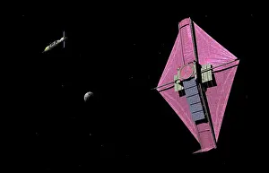 Orbital: A manned orbital maintenance platform approaches the James ?