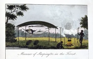 1813: Manner of Sleeping in the Forest Artist: John